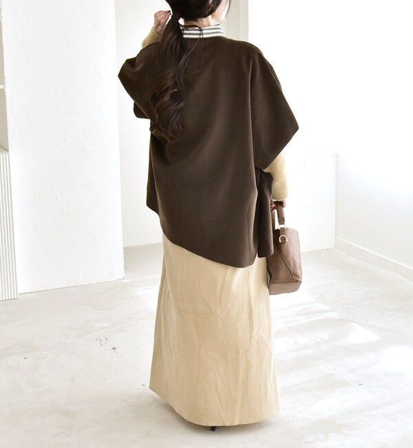 quaranciel「quaranciel: ダブル パイル ニット ショート ポンチョ コート」|その他|