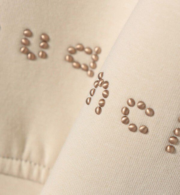 quaranciel「quaranciel:〈洗濯機可能〉スタッズ ロゴ ダンボール スウェット カーディガン」|スウェット・ジャージ|