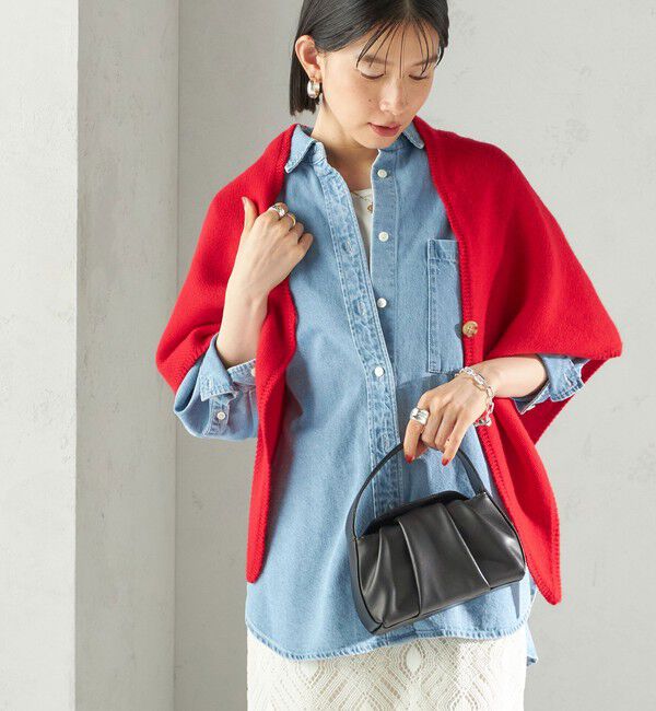 SHIPS for women「マルチウェイ 三角 ストール」|ストール|レッド