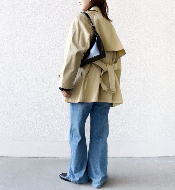SHIPS for women「〈撥水加工〉バック ギャザー ドロスト ミディ丈 トレンチ コート」|トレンチコート|