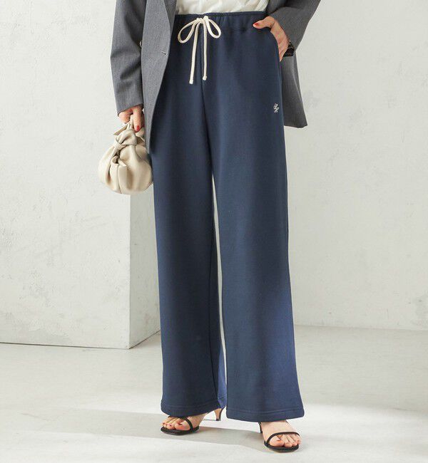 SHIPS for women「〈洗濯機可能〉AZUMA 裏毛 刺繍 パンツ」|その他|