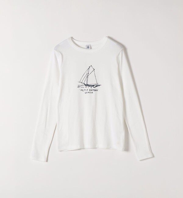 SHIPS any「【SHIPS any別注】PETIT BATEAU: プリント ロン TEE」|Tシャツ・カットソー|