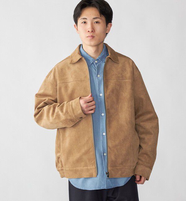 SHIPS「City Ambient Products: フェイクスエード(ポリエステル) ジップ ブルゾン」|その他|