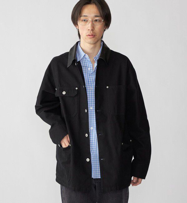 SHIPS「City Ambient Products: オーバーサイズ カバーオール ワーク ジャケット」|ブルゾン・スタジャン|