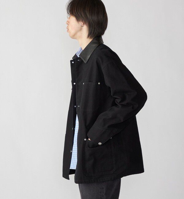 SHIPS「City Ambient Products: オーバーサイズ カバーオール ワーク ジャケット」|ブルゾン・スタジャン|