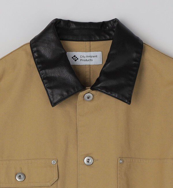 SHIPS「City Ambient Products: オーバーサイズ カバーオール ワーク ジャケット」|ブルゾン・スタジャン|