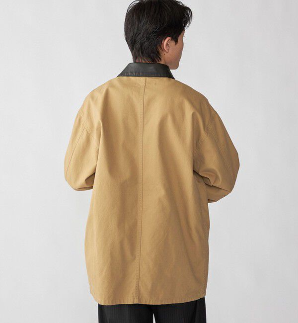 SHIPS「City Ambient Products: オーバーサイズ カバーオール ワーク ジャケット」|ブルゾン・スタジャン|