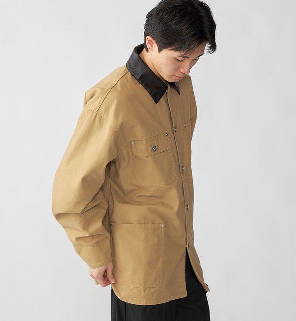 SHIPS「City Ambient Products: オーバーサイズ カバーオール ワーク ジャケット」|ブルゾン・スタジャン|