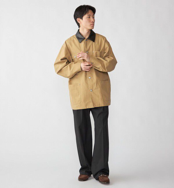 SHIPS「City Ambient Products: オーバーサイズ カバーオール ワーク ジャケット」|ブルゾン・スタジャン|