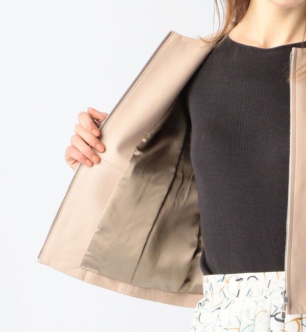 Ballsey「ラムレザー ジップアップブルゾン」|ブルゾン・スタジャン|