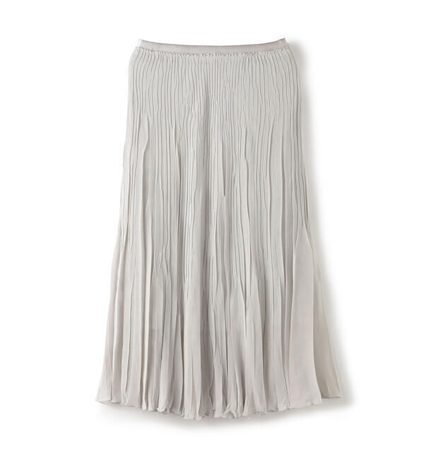 Ballsey「ダブルガーゼプリーツ フラットプリーツスカート」|フレア|13 ライトグレー