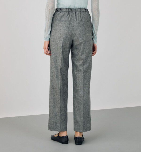 DES PRES「フランネルウールストレッチ セミワイドパンツ」|スラックス|