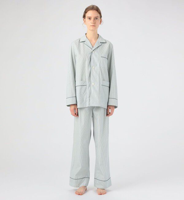 TOMORROWLAND HOME「コットンブロードストライプ パジャマ（ウィメンズ）」|ルームウェア|