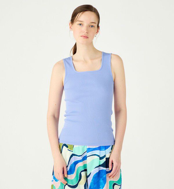 Ballsey「スーピマテレコ スクエアネックタンクトップ」|タンクトップ|