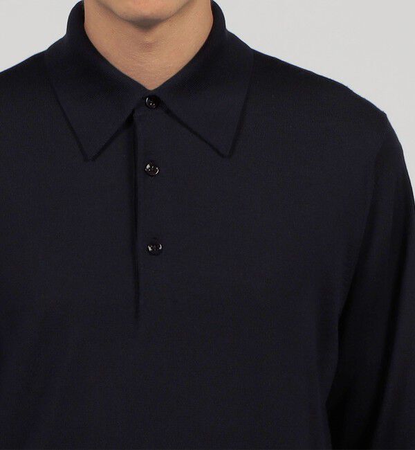 TOMORROWLAND MENS「TOMORROWLAND tricot スーパーファインメリノウール ニットポロシャツ」|ニット・セーター|