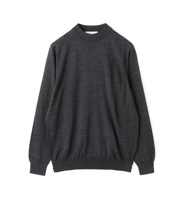 TOMORROWLAND MENS「TOMORROWLAND tricot スーパーファインメリノウール モックネックプルオーバー」|ニット・セーター|17 チャコールグレー