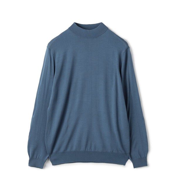 TOMORROWLAND MENS「TOMORROWLAND tricot スーパーファインメリノウール モックネックプルオーバー」|ニット・セーター|63 ライトブルー