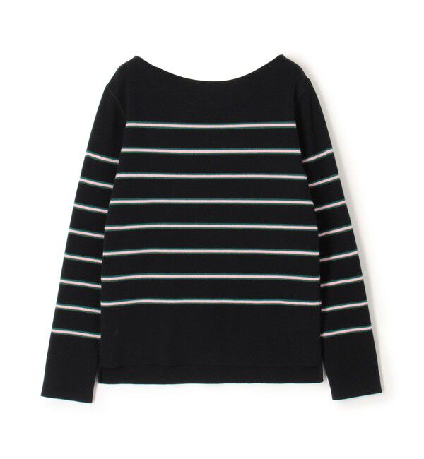 MACPHEE「ウールナイロンボーダー ボートネックプルオーバー」|ニット・セーター|68 ネイビー系