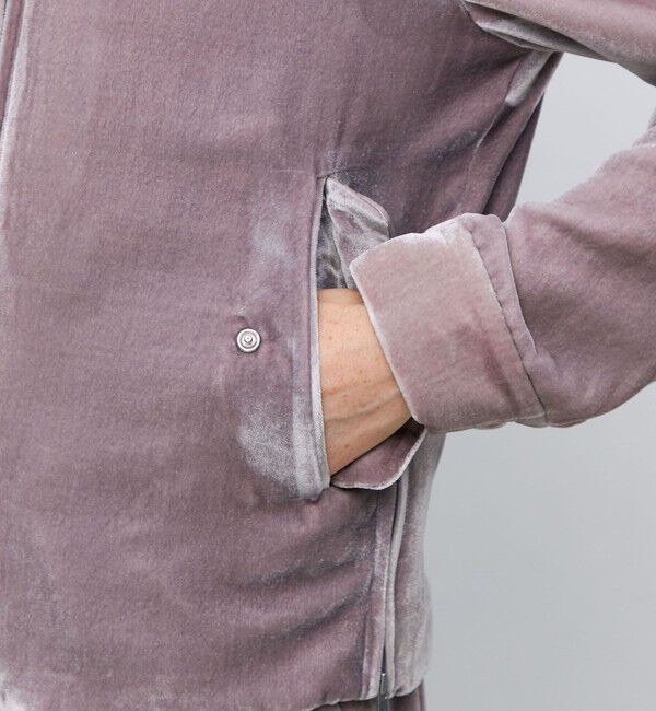 BACCA「レーヨンシルクベルベット ジップアップブルゾン」|ブルゾン・スタジャン|