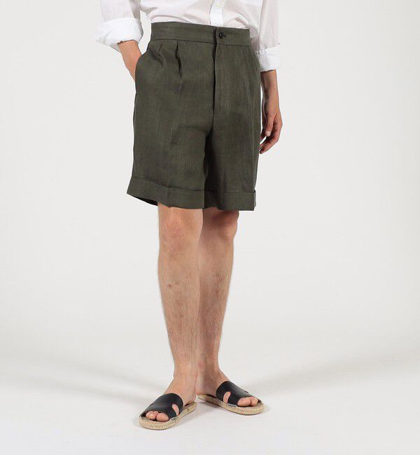 TOMORROWLAND MENS「フレンチリネン バックベルト ショートパンツ」|その他|