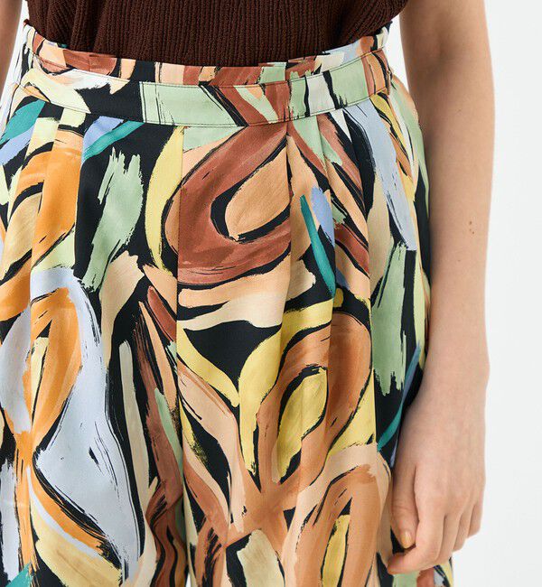 Ballsey「ハンドペイントプリント タックセミワイドパンツ」|その他|