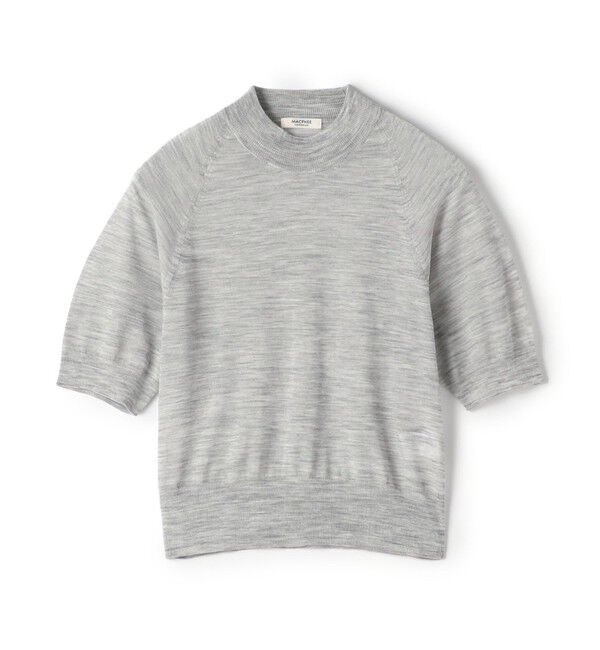MACPHEE「シアーウールブレンド ハーフスリーブプルオーバー」|ニット・セーター|13 ライトグレー