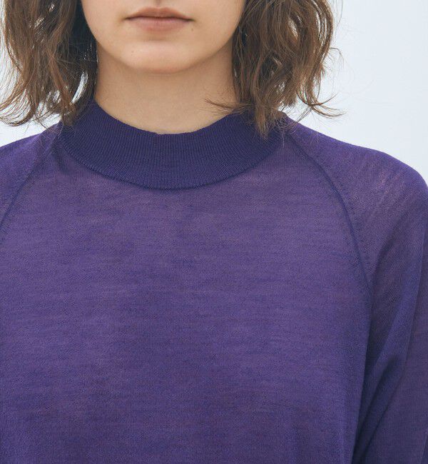 MACPHEE「シアーウールブレンド ハーフスリーブプルオーバー」|ニット・セーター|