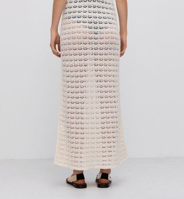 BACCA「パイルレース ノースリーブロングドレス」|ワンピース|