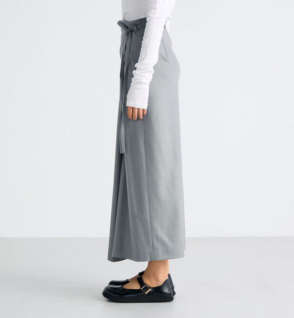 Edition「ストレッチフラノ ラップスカート」|スカート|