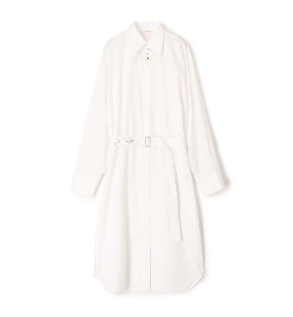 DES PRES「コンパクトプレーンコットン シャツワンピース」|ワンピース|11 ホワイト
