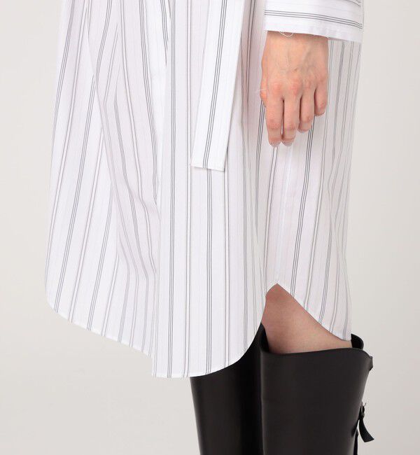 DES PRES「コンパクトプレーンコットン シャツワンピース」|ワンピース|