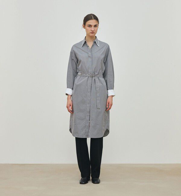 DES PRES「コンパクトプレーンコットン シャツワンピース」|ワンピース|