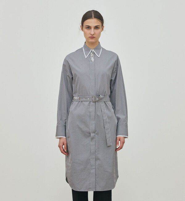 DES PRES「コンパクトプレーンコットン シャツワンピース」|ワンピース|