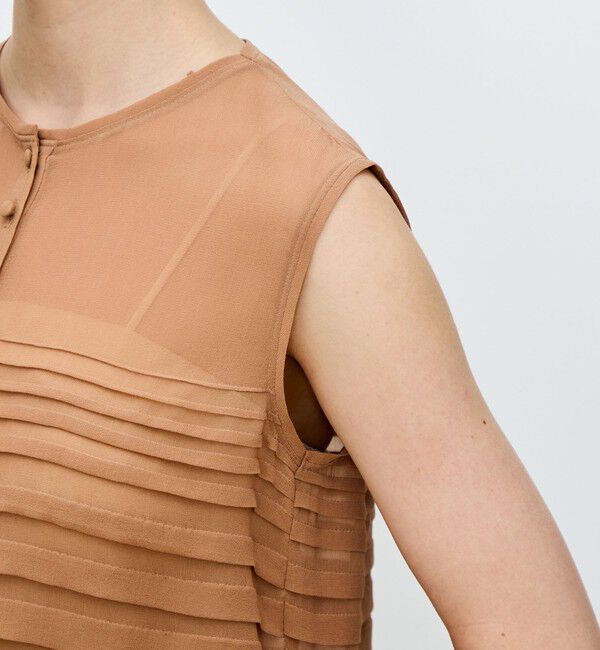 TOMORROWLAND collection「シルクシフォン ノースリーブブラウス」|シャツ・ブラウス|