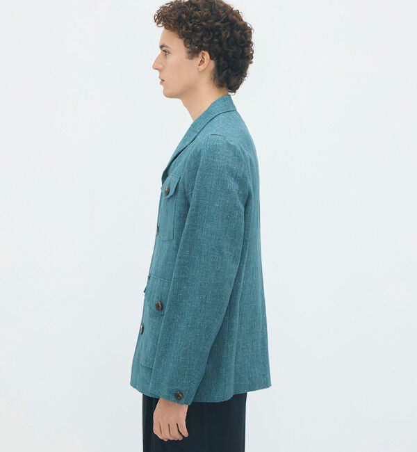 CABaN「コットンリネンスラブ 4ポケットカバーオールジャケット」|テーラードジャケット|