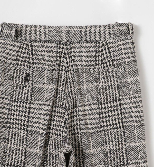 CABaN「グレンチェックジャカード フレアパンツ」|チノ|