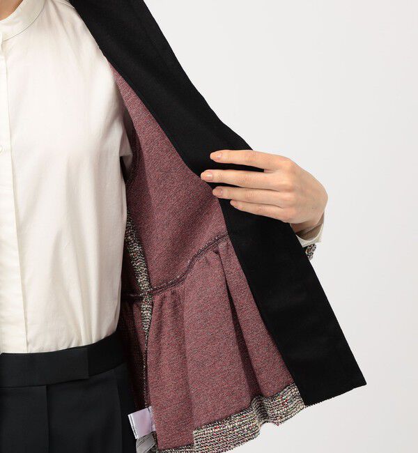 TOMORROWLAND collection「ファンシーニット ペプラムジャケット」|ノーカラージャケット|