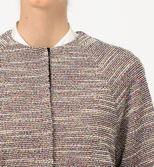 TOMORROWLAND collection「ファンシーニット ペプラムジャケット」|ノーカラージャケット|
