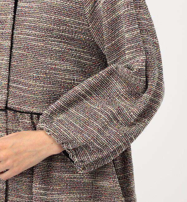 TOMORROWLAND collection「ファンシーニット ペプラムジャケット」|ノーカラージャケット|