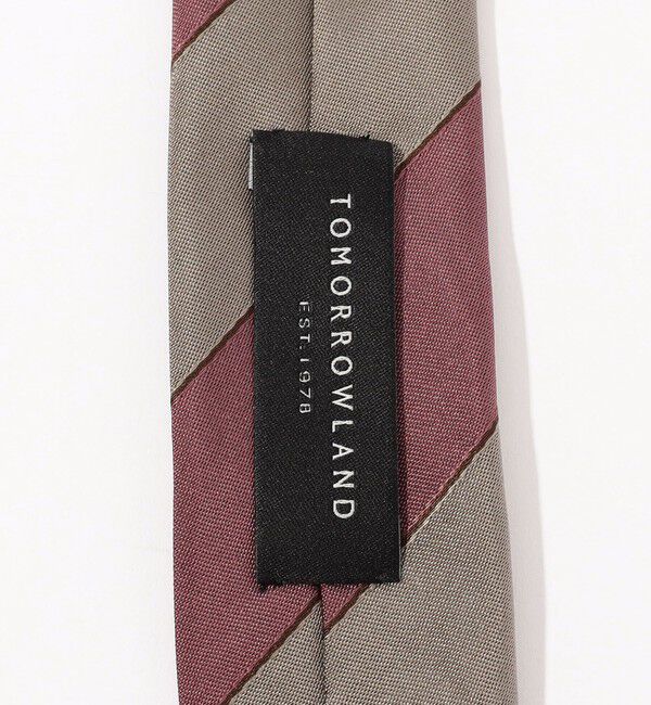 TOMORROWLAND GOODS「TOMORROWLAND シルク レジメンタルストライプ ナローネクタイ」|ネクタイ・蝶ネクタイ|