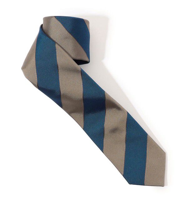 TOMORROWLAND GOODS「TOMORROWLAND シルク レジメンタルストライプ ナローネクタイ」|ネクタイ・蝶ネクタイ|66 ブルー系