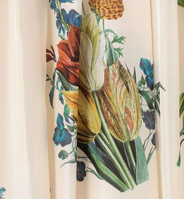 CABaN「シルク BOUQUETプリント フレアスカート」|スカート|