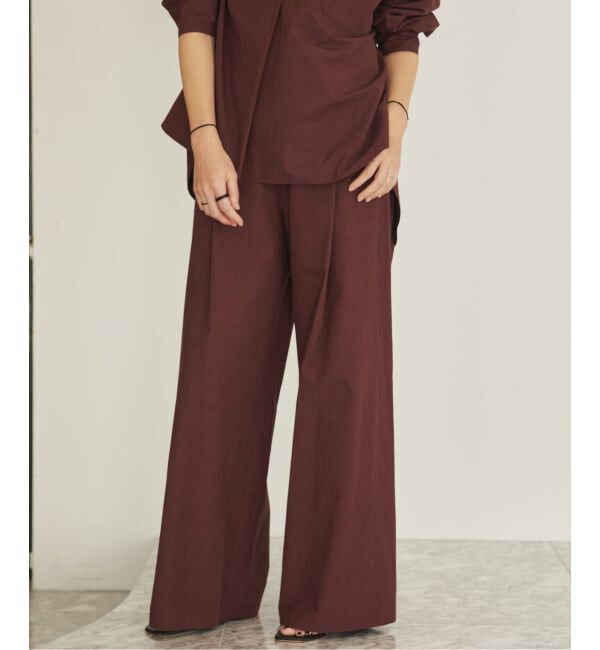 Plage「relaxy shirt パンツ」|その他|ボルドー