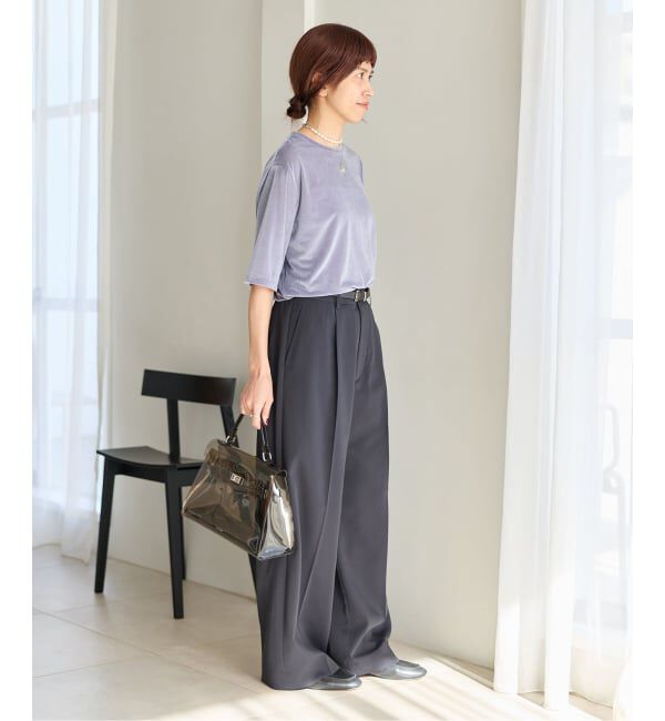 IENA「シアーベロアTシャツ」|Tシャツ・カットソー|