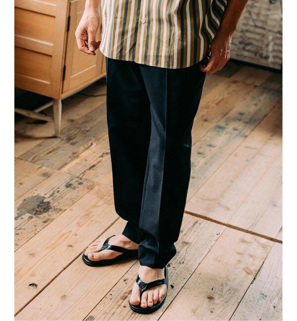 EDIFICE「ISLAND SLIPPER(アイランドスリッパ) 別注クロコ ナローストラップサンダル」|サンダル|