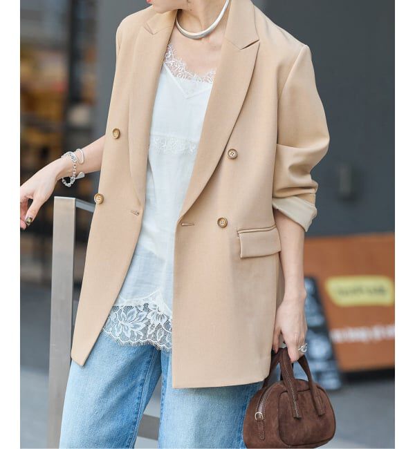 JOURNAL STANDARD「《追加2》ライクストレッチジャケット」|テーラードジャケット|ベージュ