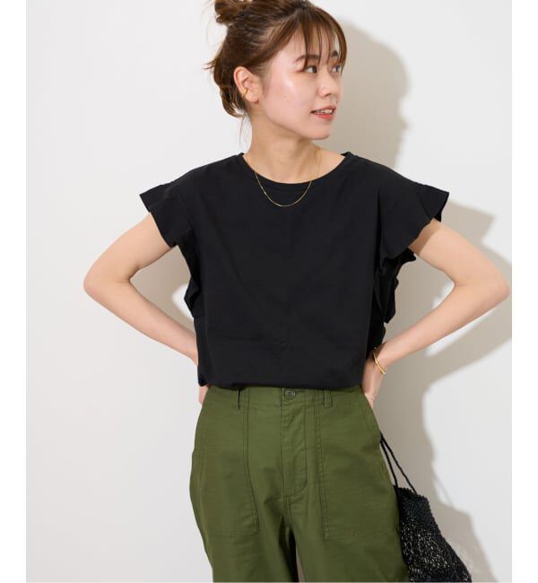 JOURNAL STANDARD relume「《WEB限定追加》フリルスリーブTシャツ」|Tシャツ・カットソー|