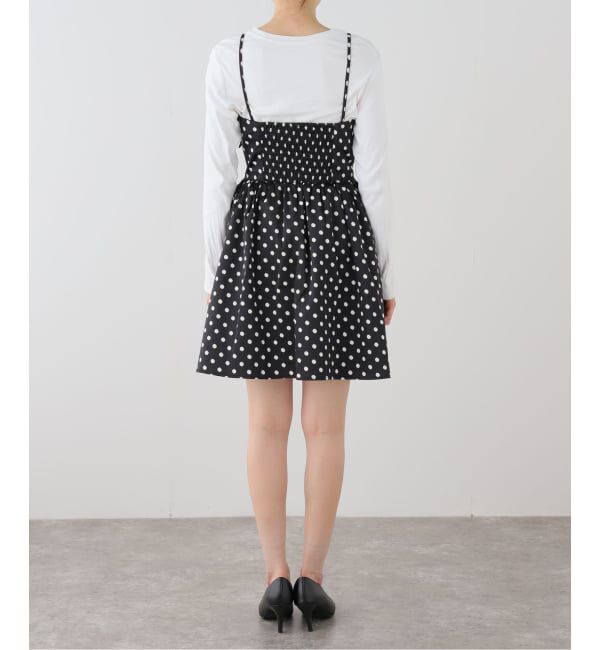 U by SPICK&SPAN「GANNI / ガニー Printed Double Satin Mini Strap Dr」|ワンピース|