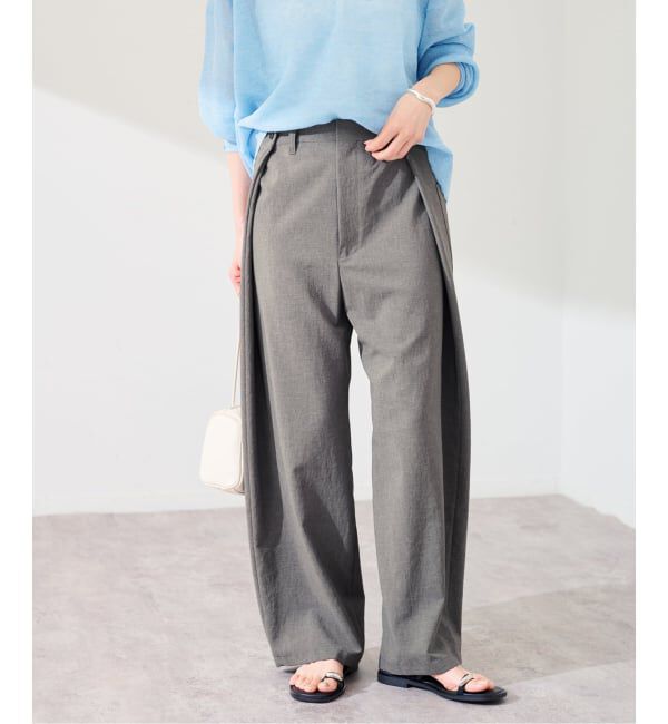 FRAMeWORK「撥水強撚PEアジャストパンツ」|スラックス|