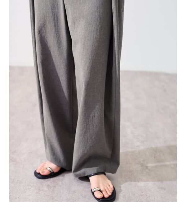 FRAMeWORK「撥水強撚PEアジャストパンツ」|スラックス|